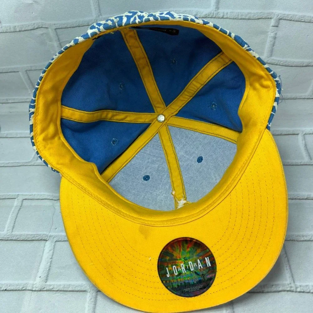 Air Jordan Cement Elephant 7‎ 1/2 Jumpman Hat Fitted Cap Blue White Men Laney